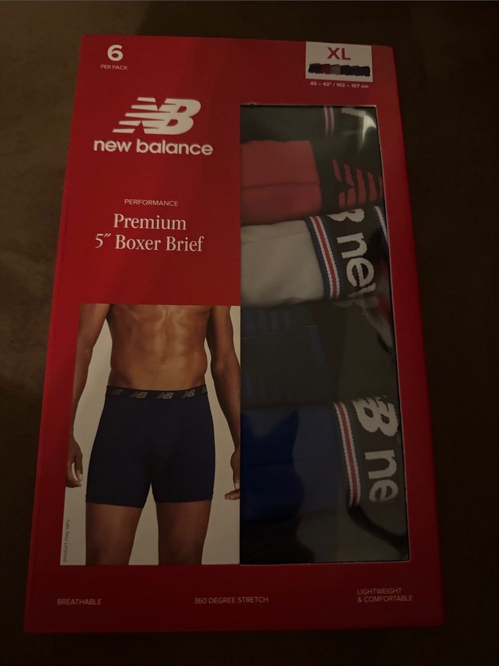 New Balance Boxer Briefs Mens XL 6 Pack